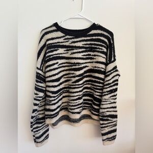 Olivaceous Zebra Print Sweater